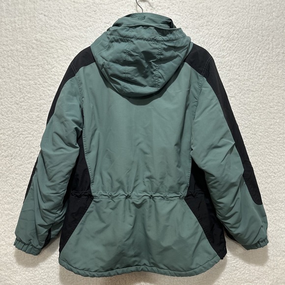 Vintage L.L. Bean Women's Rain Jacket Thinsulate Lined Coat Green Size‎ Large - Picture 2 of 16